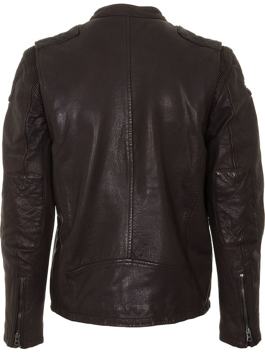 Moto Racer Lederjacke Jacke Biker Chocolate