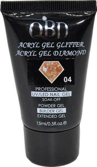 QBD Acrygel Νυχιών Glitter 04 Πολύχρωμο 15ml