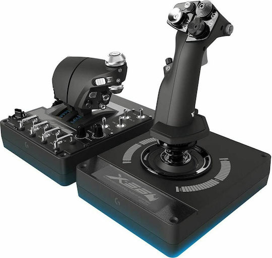 Logitech X56 H.O.T.A.S. Wired Joystick Compatible with PC