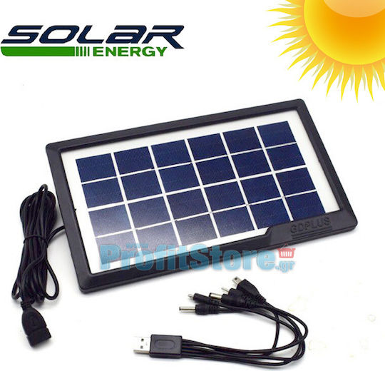 GDPLUS GD-10X Ηλιακό Panel Φορτιστής 3.8W με USB Output (Φορητών Συσκευών) (GD-10X)
