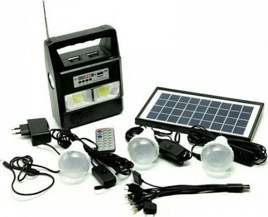GDPLUS Autonomous Solar Lighting System GD-8216 with Light System , Speaker , Radio , Remote Control , Flash Light & Charger