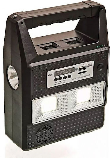 GDPLUS Autonomous Solar Lighting System GD-8216 with Light System , Speaker , Radio , Remote Control , Flash Light & Charger