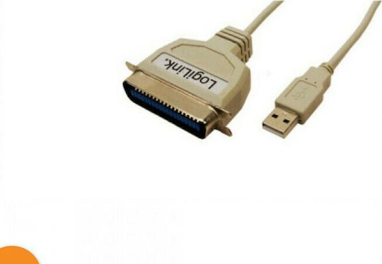 LogiLink Καλώδιο USB 2.0 σε Parallel 36-pin male 1.5m
