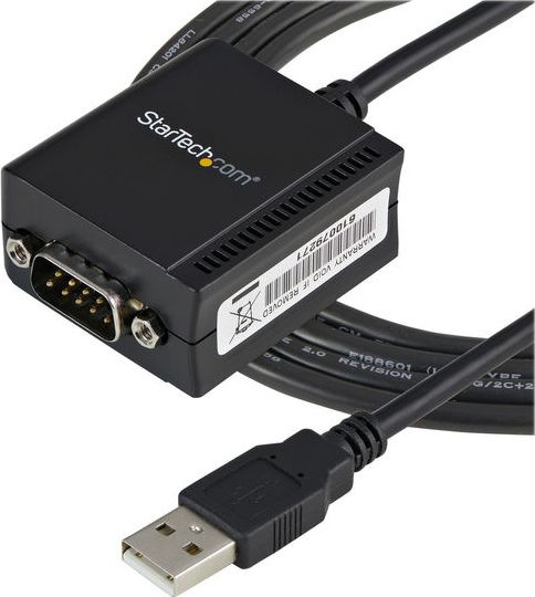 StarTech Καλώδιο USB-A σε RS232 9-pin male 1.8m Μαύρο