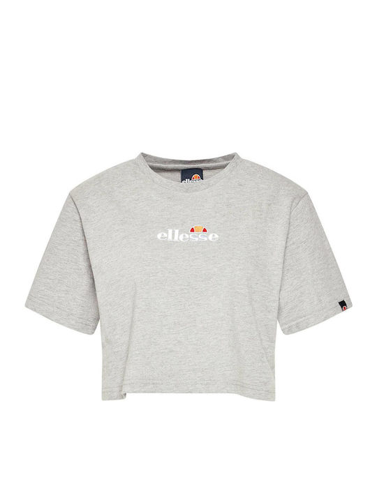 Fireball Women's Athletic Crop Top Short Sleeve Gray