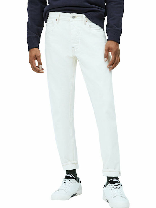 Callen Crop Men's Jeans Pants Cropped with Relaxed Fit Beige