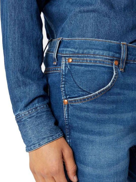 Western Ανδρικό Παντελόνι Τζιν με Slim Straight Εφαρμογή Μπλε