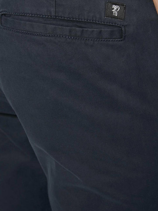 Trousers Chino Elastic in Slim Fit Navy Blue