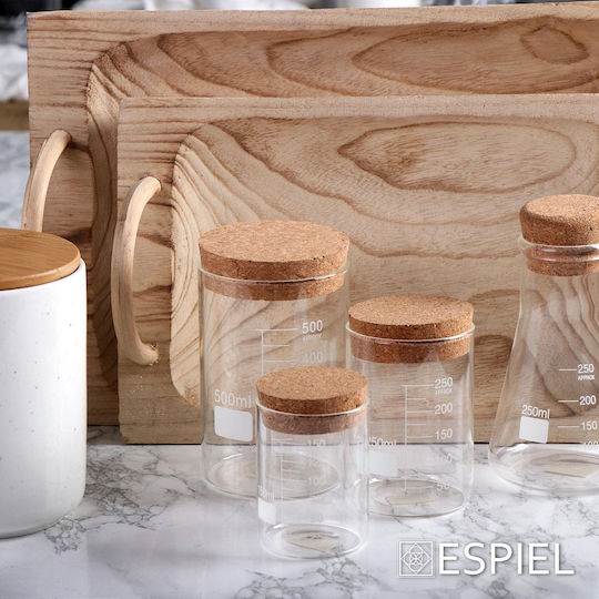 Espiel Ваза Обща Употреба с Корк Стъклена Прозрачна 250ml