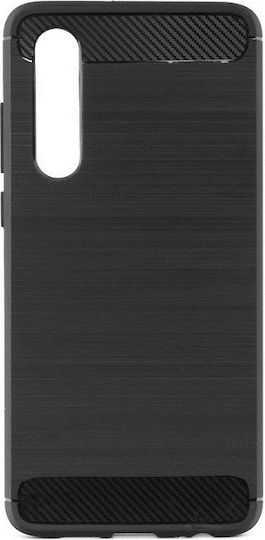 Hurtel Carbon Brushed Back Cover Σιλικόνης Μαύρο (Galaxy A50)