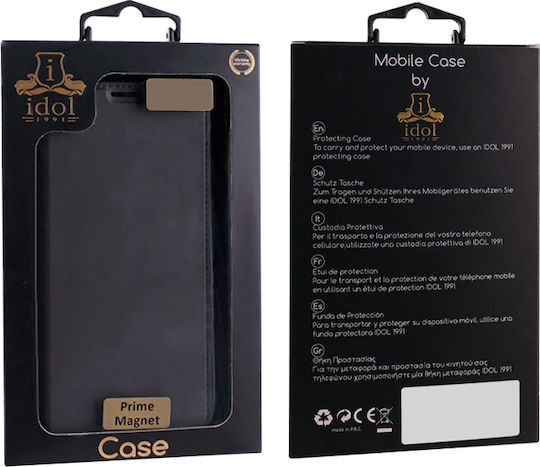 Idol 1991 Prime Magnet Книга Изкуствена кожа Сив (Huawei P20 Lite)