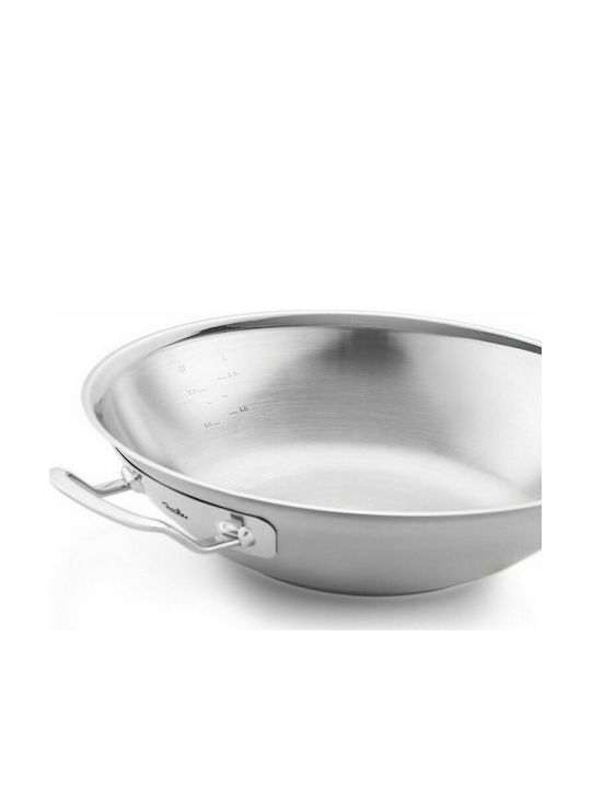 Fissler Original Profi Wok από Ανοξείδωτο Ατσάλι Με Καπάκι 30cm
