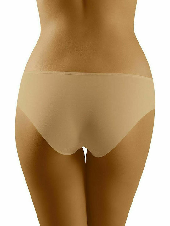 Wolbar Eco-Em Baumwolle Damen Slip mit Spitze Beige 129487