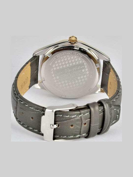 Jacques Lemans La Passion Γυναικείο Ρολόι 34mm Μπαταρίας με Γκρι Δερμάτινο Λουράκι