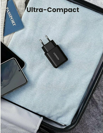 Ugreen Φορτιστής Χωρίς Καλώδιο με Θύρα USB-A 18W Quick Charge 3.0 Μαύρος (CD122)