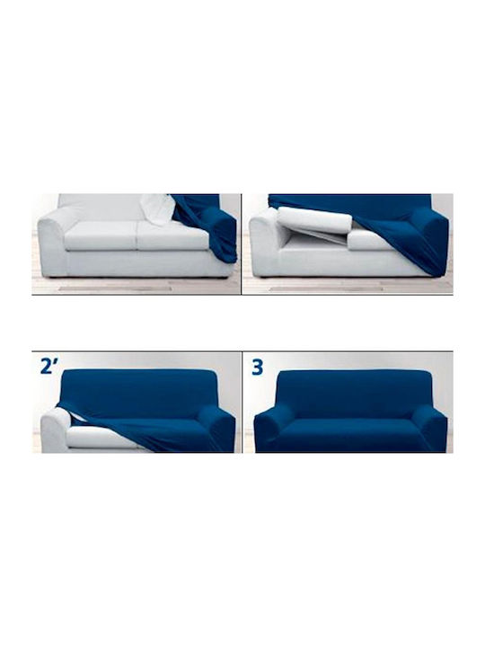 Mc Decor Akari Clam Elastic Cover for Two Seater Sofa Blue 1pcs MCL.EL.AKARI.DIA-MPLE