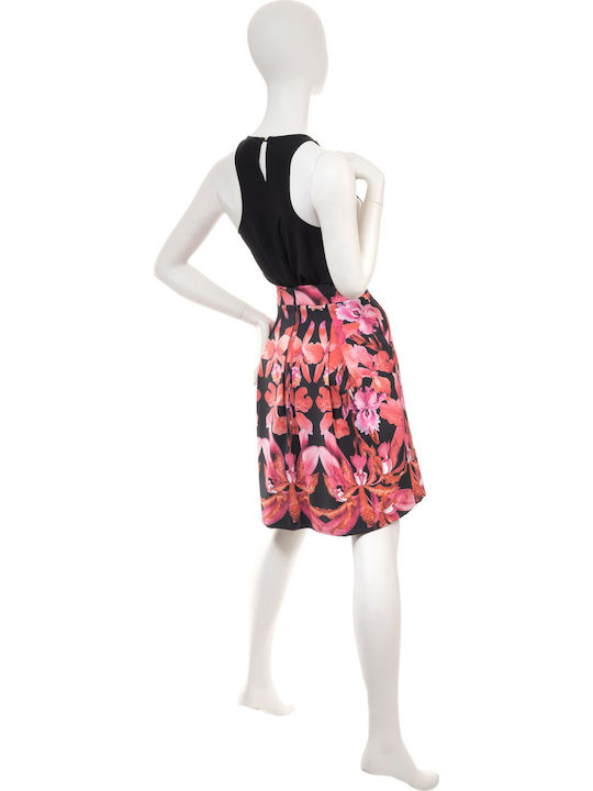 Toi&Moi High-waisted Skirt Floral in Black Color