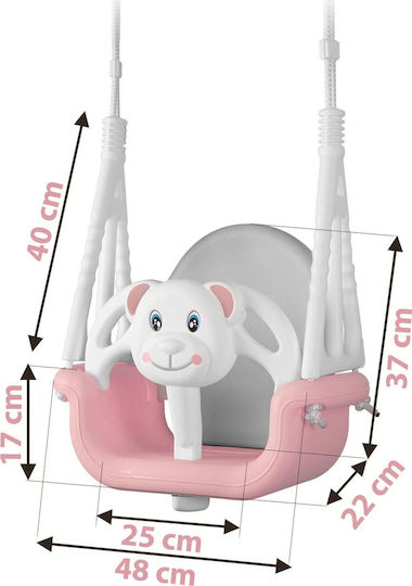 Ricokids Plastic with Protector Swing Bear for 6+ months Pink