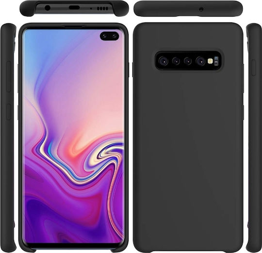 Hurtel Back Cover Σιλικόνης Μαύρο (Galaxy S10+)