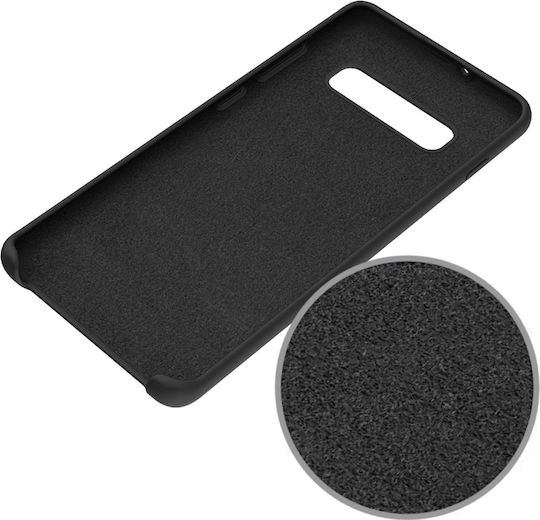 Hurtel Back Cover Σιλικόνης Μαύρο (Galaxy S10+)