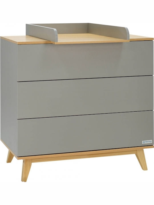 Bebe Stars Oslo Seturi de mobilier pentru copii cu Pat, Comodă și Dulap Gri / Bej