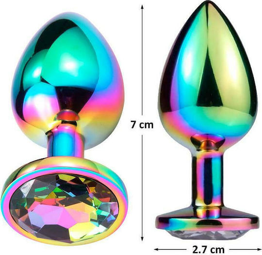 LateToBed AfterDark Space Journey Anal Plug Multicolor Anal Plug mit Schmuckstück Größe S Klein 7cm
