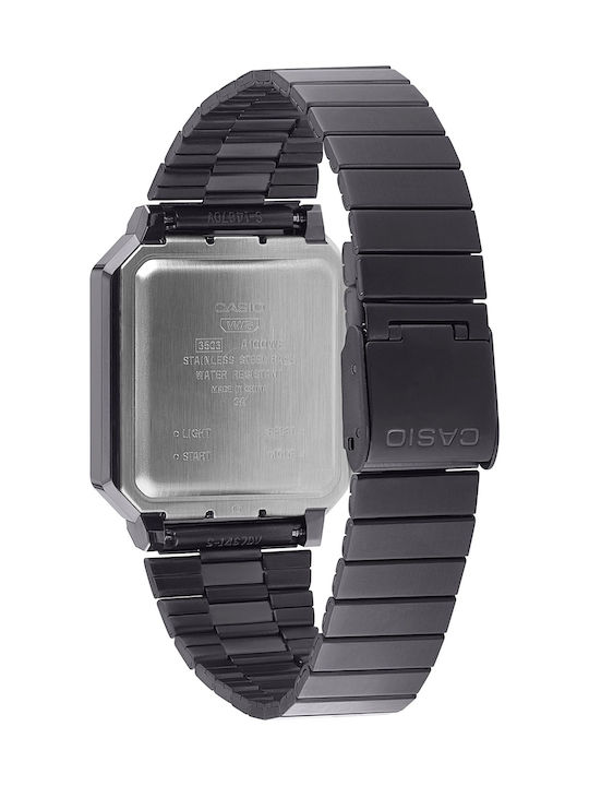 Casio Vintage Edgy Digital Men's Watch 40.7mm Battery with Gray Metal Bracelet