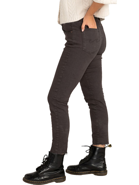 Girl Next Door High Waist Women's Jean Trousers in Skinny Fit Black