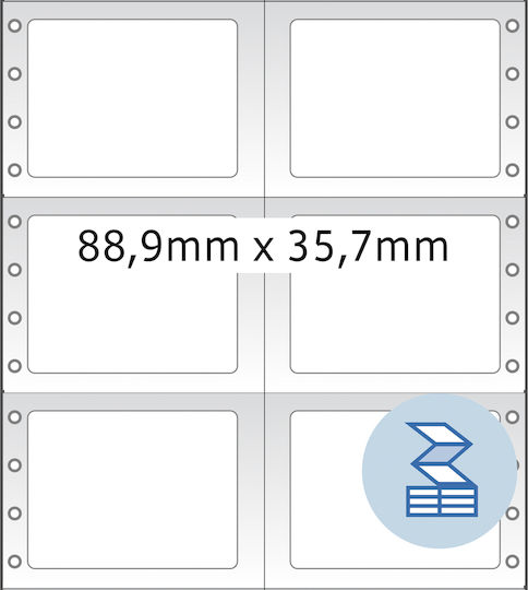 Herma 8000 Αυτοκόλλητες Ετικέτες Α4 Ορθογώνιες 88.9x35.7mm