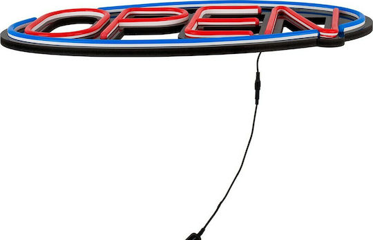 GloboStar Rolling LED Sign One - Sided 47.5x25cm Red / Blue