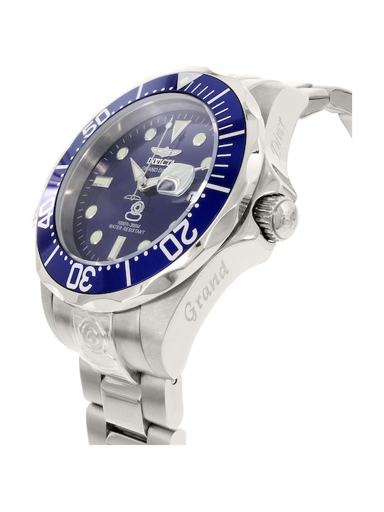 Invicta Pro Diver Мъжки Часовник 47мм Автоматичен с Сребърен Метална Гривна