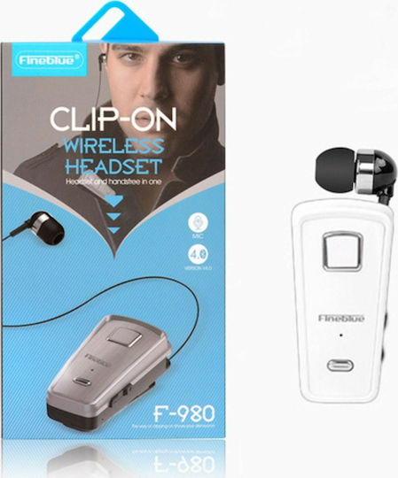 Fineblue F980 In-ear Bluetooth Handsfree Cască Alb