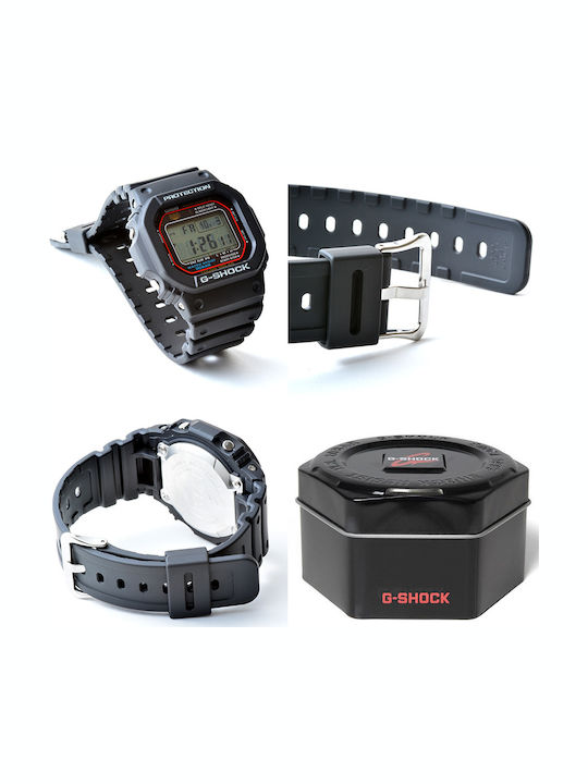 Casio G-Shock Digital Uhr Chronograph Solar mit Schwarz Kautschukarmband