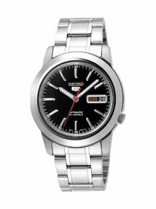 Seiko 5 Sports Men's Watch 38mm Automatic with Silver Metal Bracelet