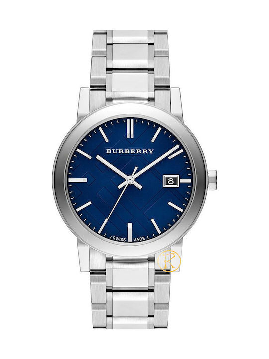 Burberry Ceas Barbati 38mm Baterie cu Brățară din Metal Argintie