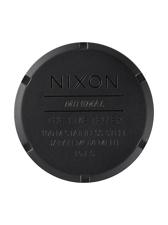 Nixon Ανδρικό Ρολόι 37mm Μπαταρίας με Μαύρο Μεταλλικό Μπρασελέ