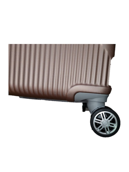 Ormi ESH312 Medium Travel Suitcase Hard Pink Gold with 4 Wheels Height 64cm