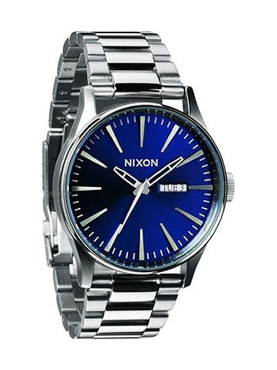 Nixon Men's Watch 42mm Battery with Silver Metal Bracelet