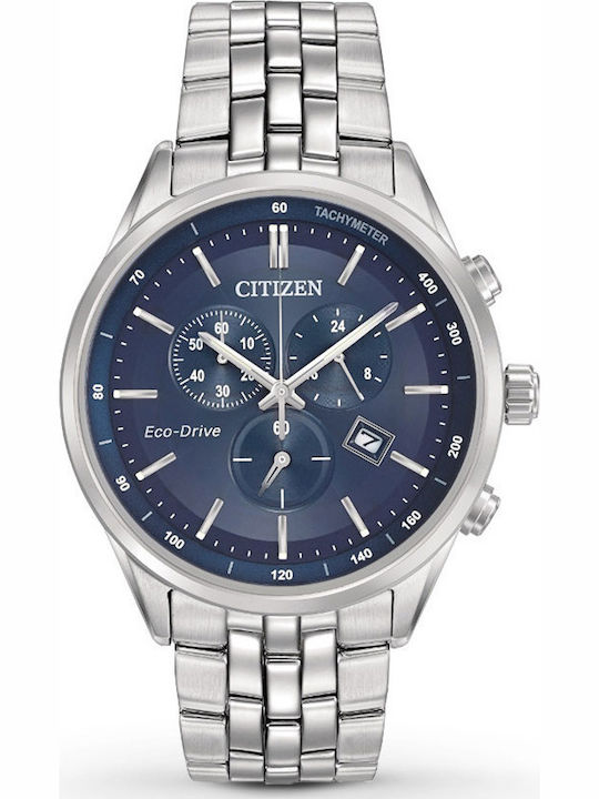 Citizen Men's Watch 42mm Chronograph Eco - Drive with Silver Metal Bracelet