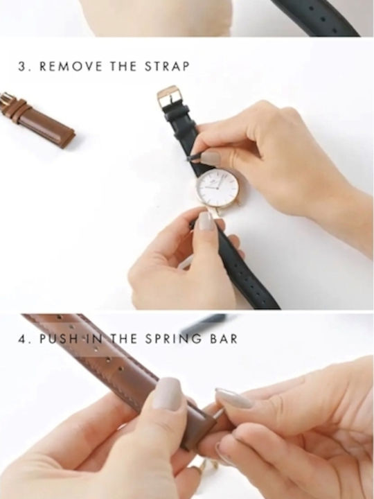 Daniel Wellington Classic Bristol Men's Watch 36mm Battery with Brown Leather Strap
