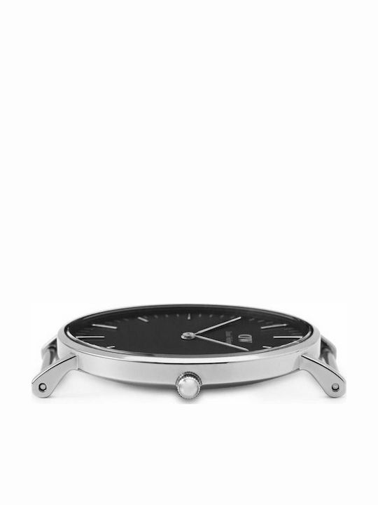 Daniel Wellington Classic Sheffield Ανδρικό Ρολόι 36mm Μπαταρίας με Μαύρο Δερμάτινο Λουράκι
