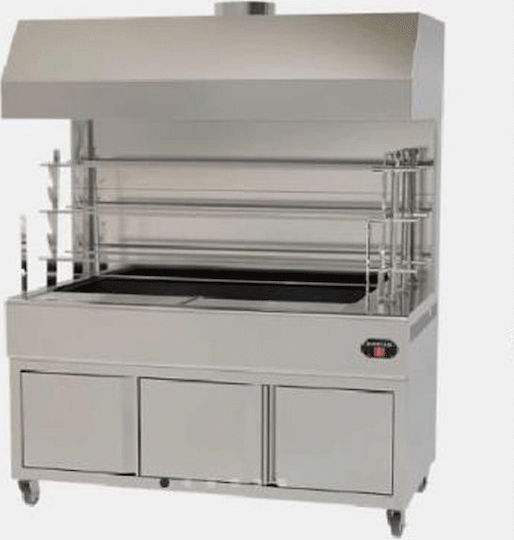 Biokan LGH6 Grătar la proțap Cărbune 2.5kW cu Dimensiuni 83x160x200cm