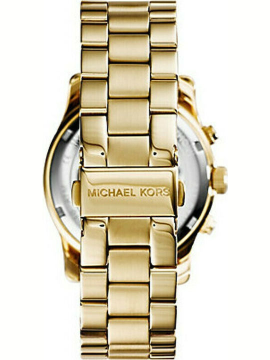 Michael Kors Runway Women's Watch Chronograph with Gold Metal Bracelet