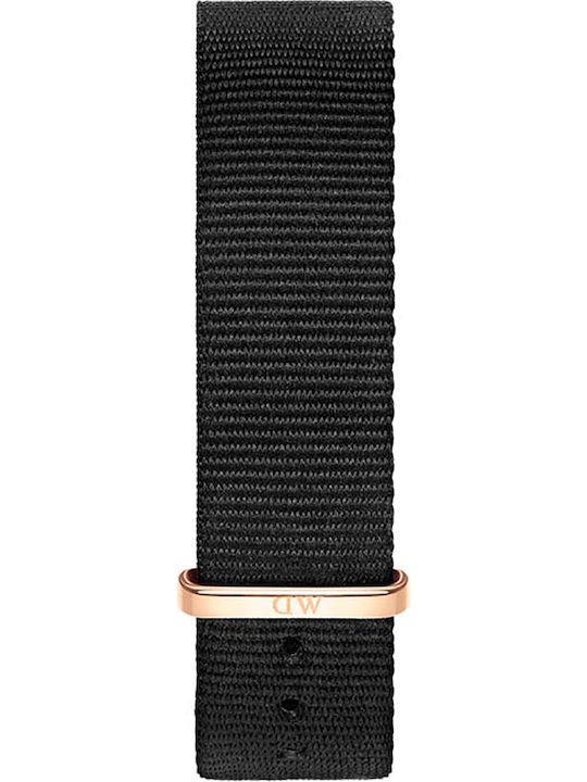 Daniel Wellington Classic Cornwall Men's Watch 40mm Battery with Black Fabric Strap