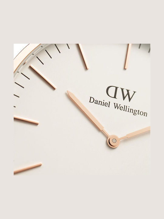 Daniel Wellington Classic Cornwall Men's Watch 40mm Battery with Black Fabric Strap