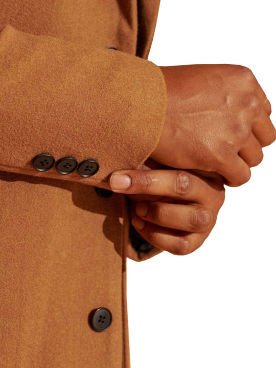 Foundation Crombie Men's Coat Brown