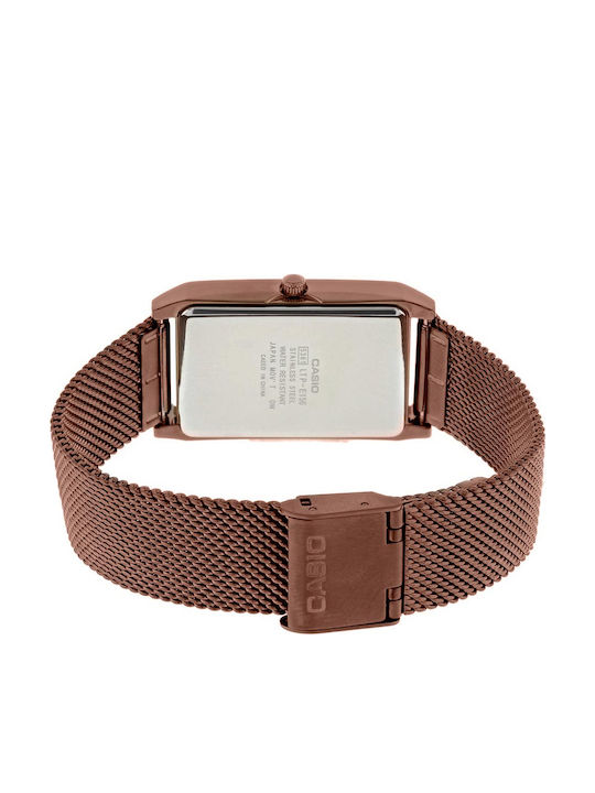 Casio Vintage Women's Watch with Pink Gold Metal Bracelet
