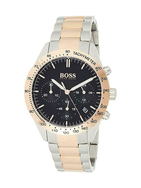 Boss Talent Herrenuhr 42mm Chronograph Batterie mit Rose Gold Metallarmband