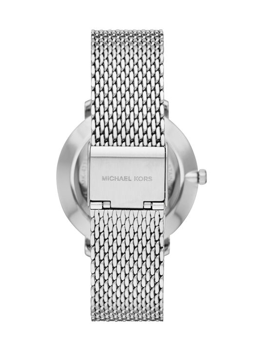 Pyper Γυναικείο Ρολόι 38mm Μπαταρίας με Ασημί Ατσάλινο Μπρασελέ