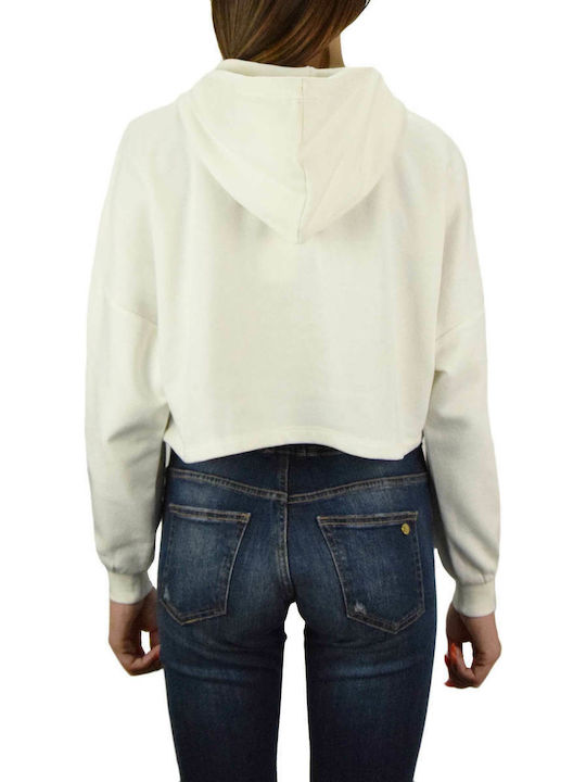 Only Women's Cropped Hooded Sweatshirt White